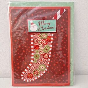 NEW BECK 3D Holiday Christmas Greeting Card - Stocking